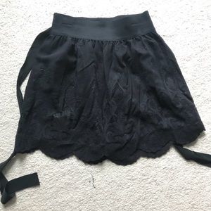 Black lace skirt